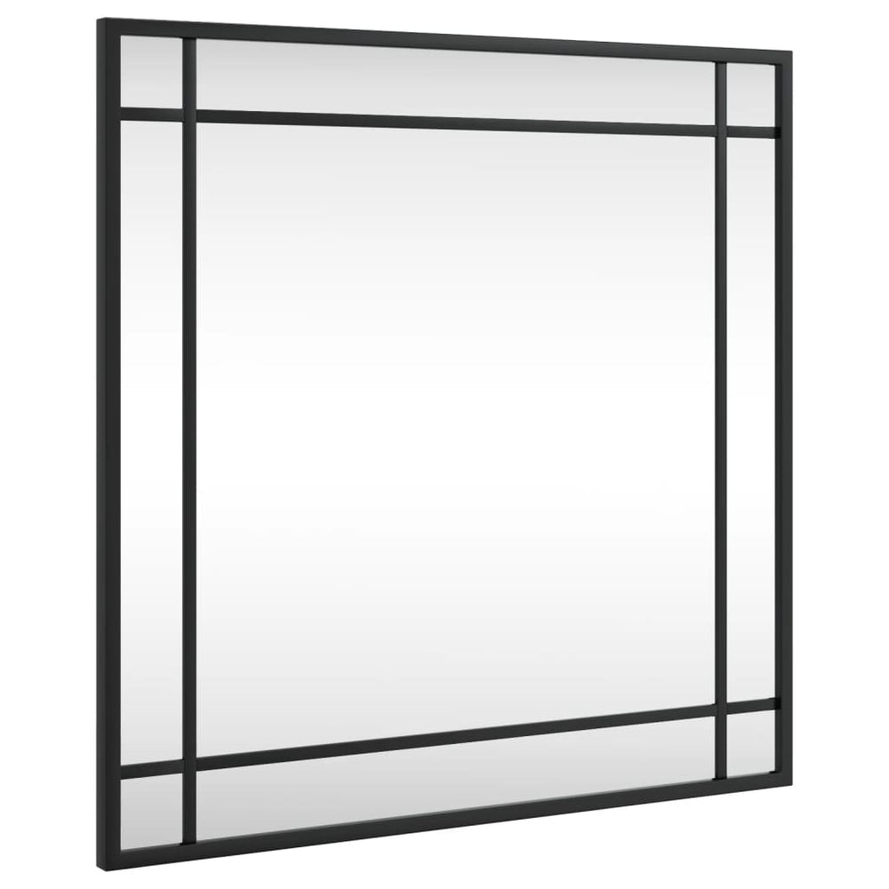 Quadratischer Wandspiegel Schwarz 50x50 cm