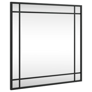 Quadratischer Wandspiegel Schwarz 50x50 cm