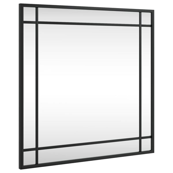 Quadratischer Wandspiegel Schwarz 50x50 cm