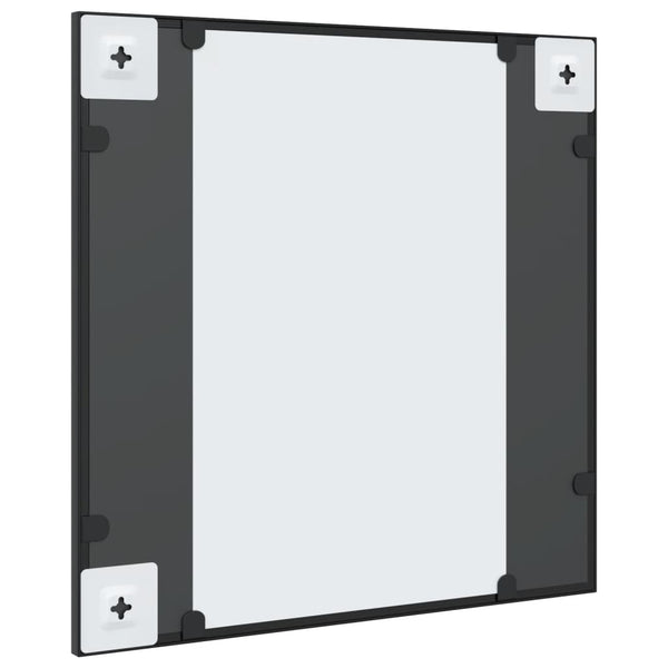 Quadratischer Wandspiegel Schwarz 50x50 cm