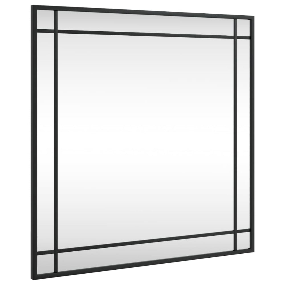 Quadratischer Wandspiegel Schwarz 60x60 cm