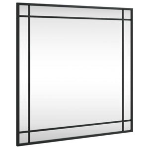Quadratischer Wandspiegel Schwarz 60x60 cm