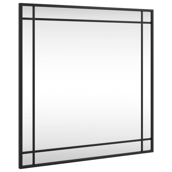 Quadratischer Wandspiegel Schwarz 60x60 cm