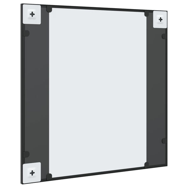 Quadratischer Wandspiegel Schwarz 60x60 cm