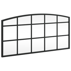 Wandspiegel Schwarz 60x30 cm Eisen Gewölbt