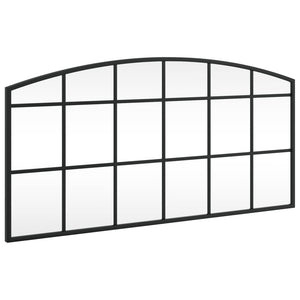 Wandspiegel Schwarz 80x40 cm Gewölbt
