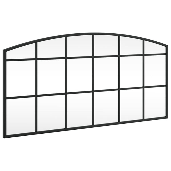 Wandspiegel Schwarz 80x40 cm Gewölbt