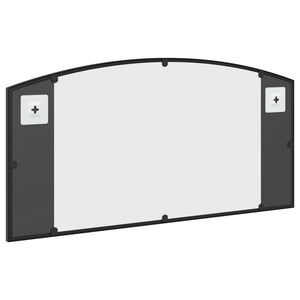 Wandspiegel Schwarz 80x40 cm Gewölbt