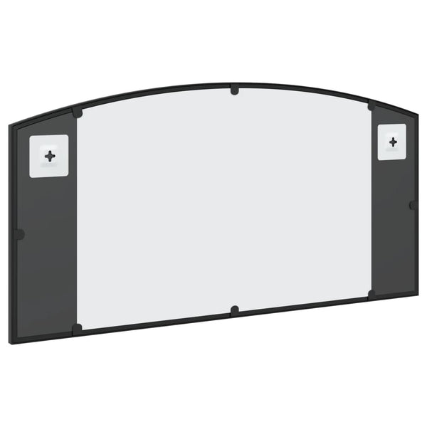 Wandspiegel Schwarz 80x40 cm Gewölbt