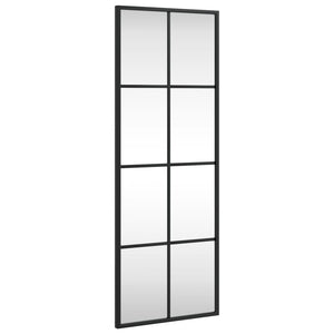 Rechteckiger Wandspiegel Schwarz 30x80 cm
