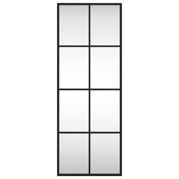 Rechteckiger Wandspiegel Schwarz 30x80 cm