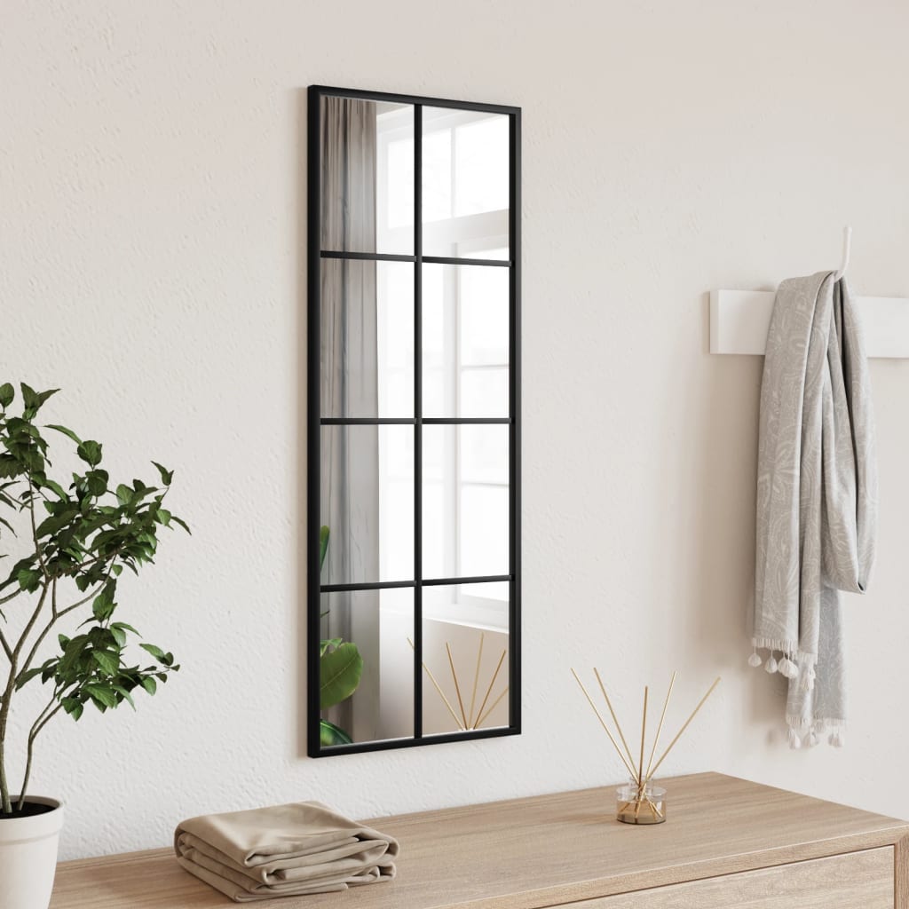 Rechteckiger Wandspiegel Schwarz 30x80 cm