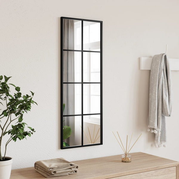 Rechteckiger Wandspiegel Schwarz 30x80 cm