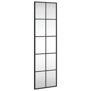 Schwarzer Wandspiegel 30x100 cm Rechteckig