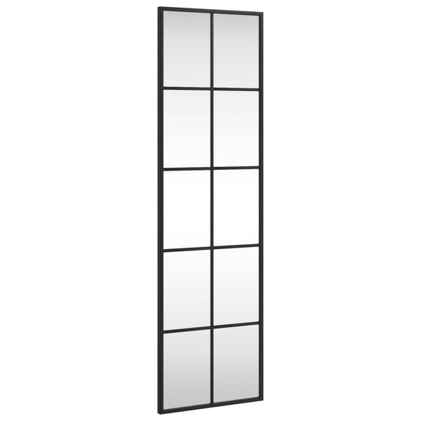 Schwarzer Wandspiegel 30x100 cm Rechteckig
