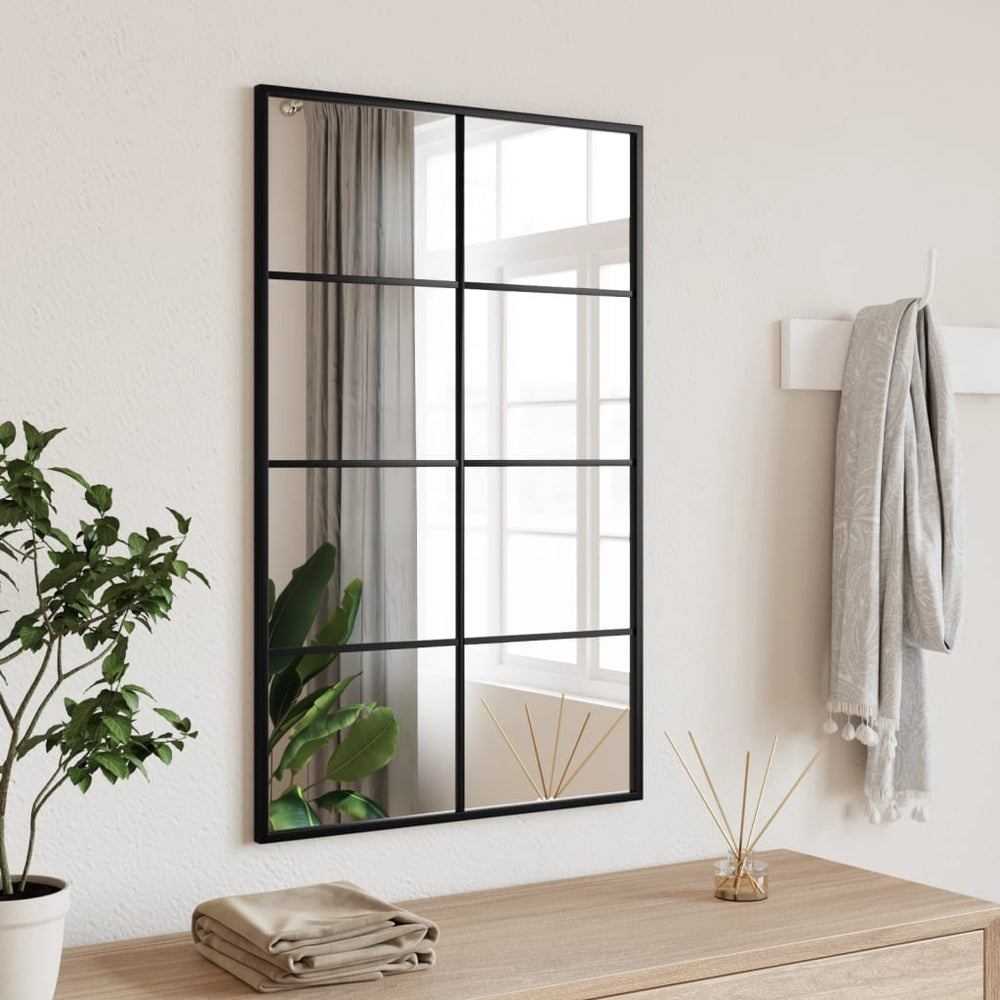 Wandspiegel Schwarz 50x80 cm Rechteckig
