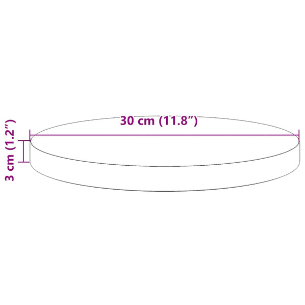 Runde Tischplatte Kiefer Ø30cm