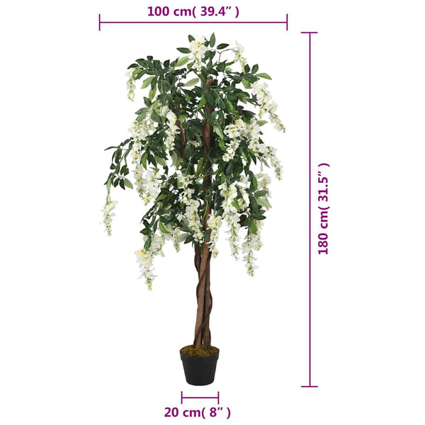Künstlicher Glyzinienbaum 180cm mit 1260 Blättern
