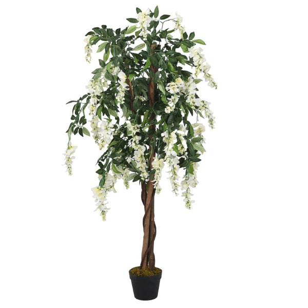 Künstlicher Glyzinienbaum 200 cm Grün-Weiß