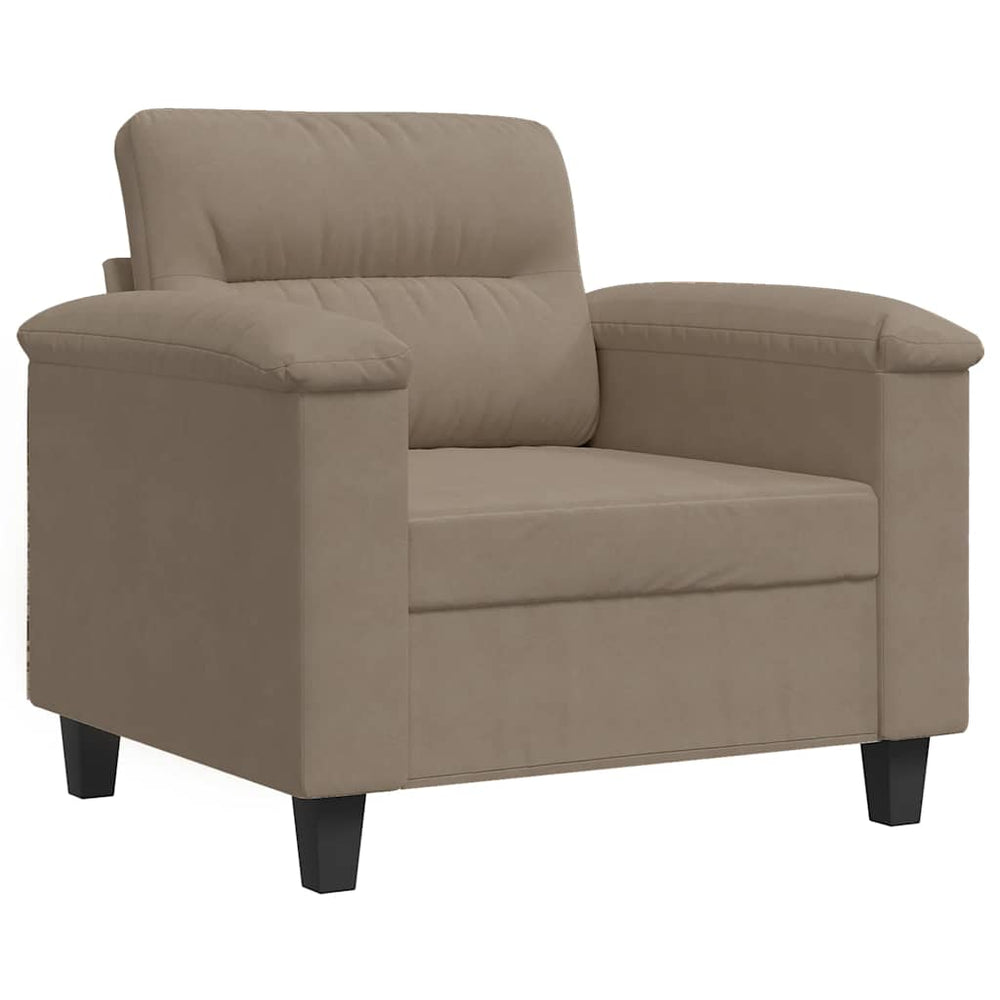 vidaXL Armchair Taupe 60 cm Microfiber Fabric