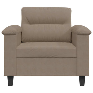 vidaXL Fauteuil Taupe 60 cm Tissu microfibre