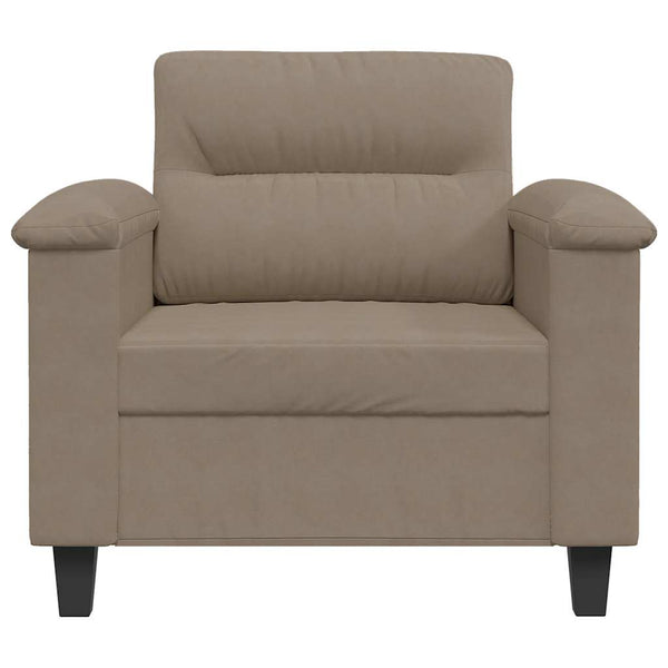 vidaXL Fauteuil Taupe 60 cm Tissu microfibre