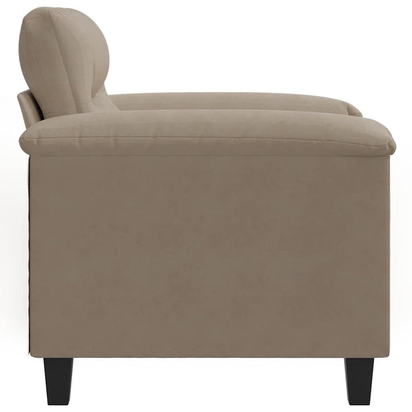 vidaXL Fauteuil Taupe 60 cm Tissu microfibre