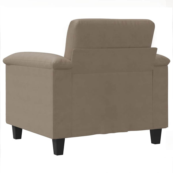 vidaXL Fauteuil Taupe 60 cm Tissu microfibre