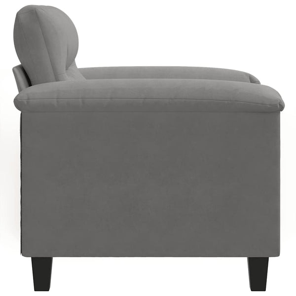 vidaXL Armchair Dark Grey 60 cm Microfiber Fabric