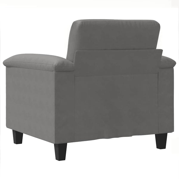 vidaXL Armchair Dark Grey 60 cm Microfiber Fabric