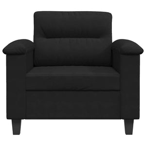 vidaXL Armchair Black 60 cm Microfiber Fabric