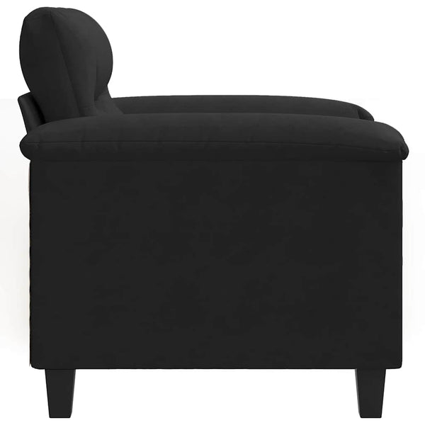 vidaXL Armchair Black 60 cm Microfiber Fabric