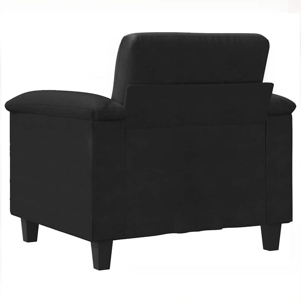 vidaXL Armchair Black 60 cm Microfiber Fabric