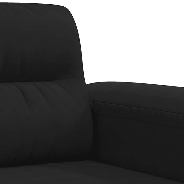vidaXL Armchair Black 60 cm Microfiber Fabric