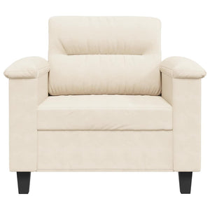 vidaXL Armchair Beige 60 cm Microfiber Fabric