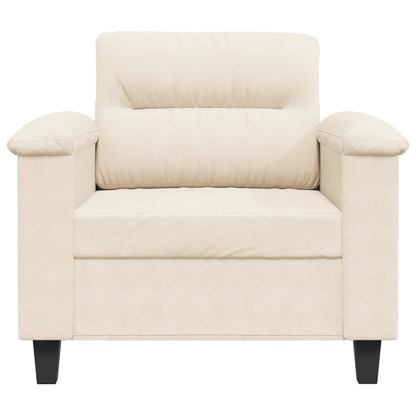 vidaXL Armchair Beige 60 cm Microfiber Fabric