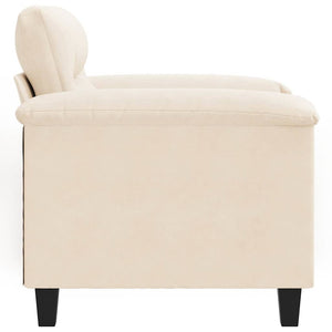 vidaXL Armchair Beige 60 cm Microfiber Fabric