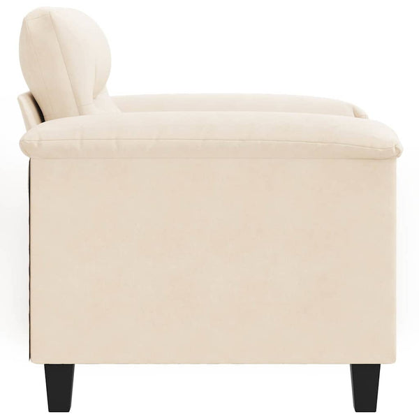 vidaXL Armchair Beige 60 cm Microfiber Fabric
