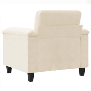 vidaXL Armchair Beige 60 cm Microfiber Fabric