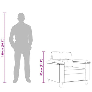 vidaXL Armchair Beige 60 cm Microfiber Fabric
