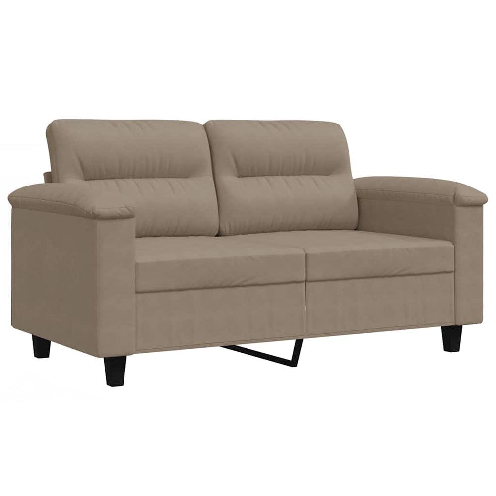 2-Sitzer Sofa Taupe Mikrofaser 120 cm