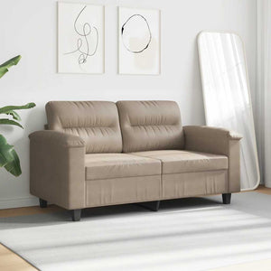 2-Sitzer Sofa Taupe Mikrofaser 120 cm