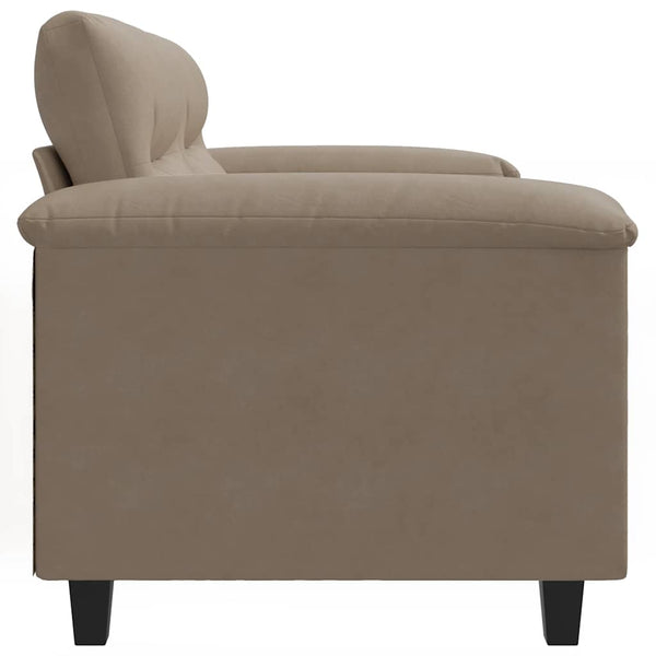2-Sitzer Sofa Taupe Mikrofaser 120 cm
