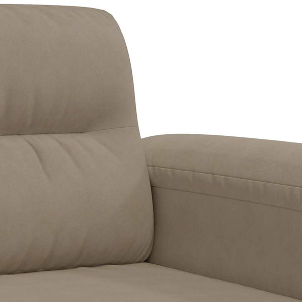 2-Sitzer Sofa Taupe Mikrofaser 120 cm