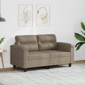 2-Sitzer Sofa Taupe Mikrofaser 120 cm