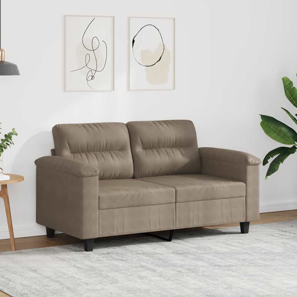 2-Sitzer Sofa Taupe Mikrofaser 120 cm