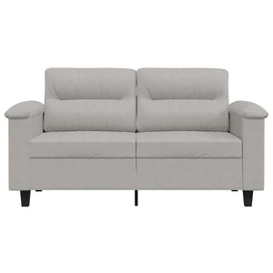 2-Sitzer Sofa Hellgrau Mikrofaser 120cm
