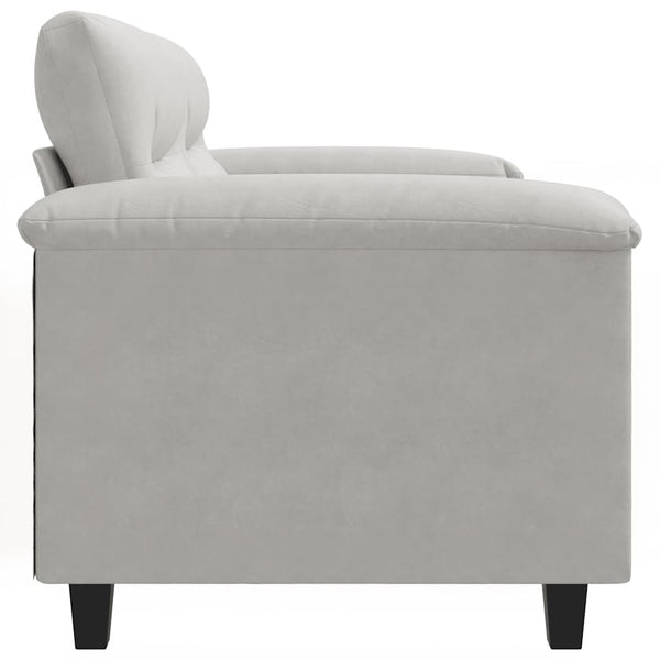 2-Sitzer Sofa Hellgrau Mikrofaser 120cm