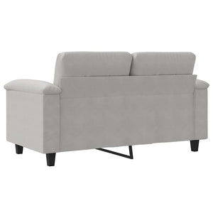 2-Sitzer Sofa Hellgrau Mikrofaser 120cm
