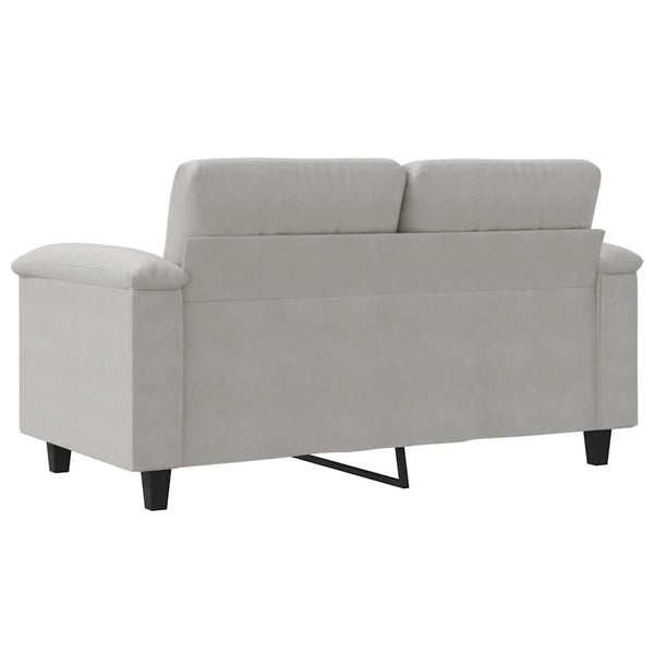 2-Sitzer Sofa Hellgrau Mikrofaser 120cm